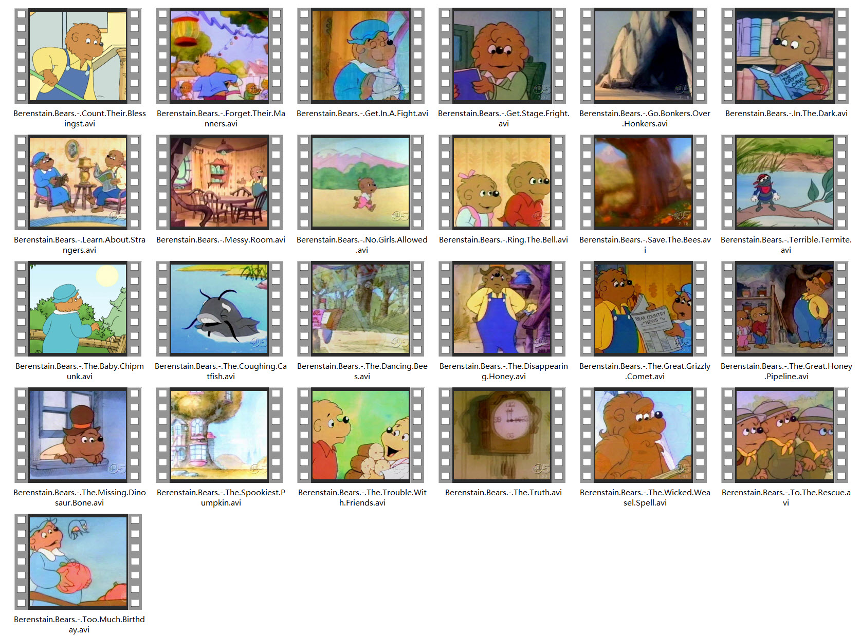 贝贝熊英文动画片25集AVI格式视频资源