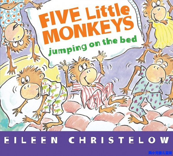 五只猴子5本合集five little monkdys英文绘本小达人贴纸点读包