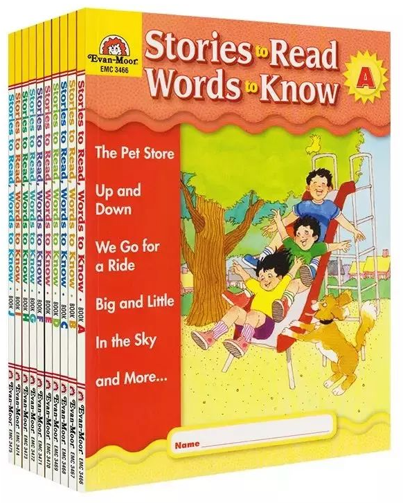 美国小学练习册Evan-Moor系列：Evan-Moor Stories to Read Words to Know10本练习册答案+音频+爱贝点读包网盘资源下载