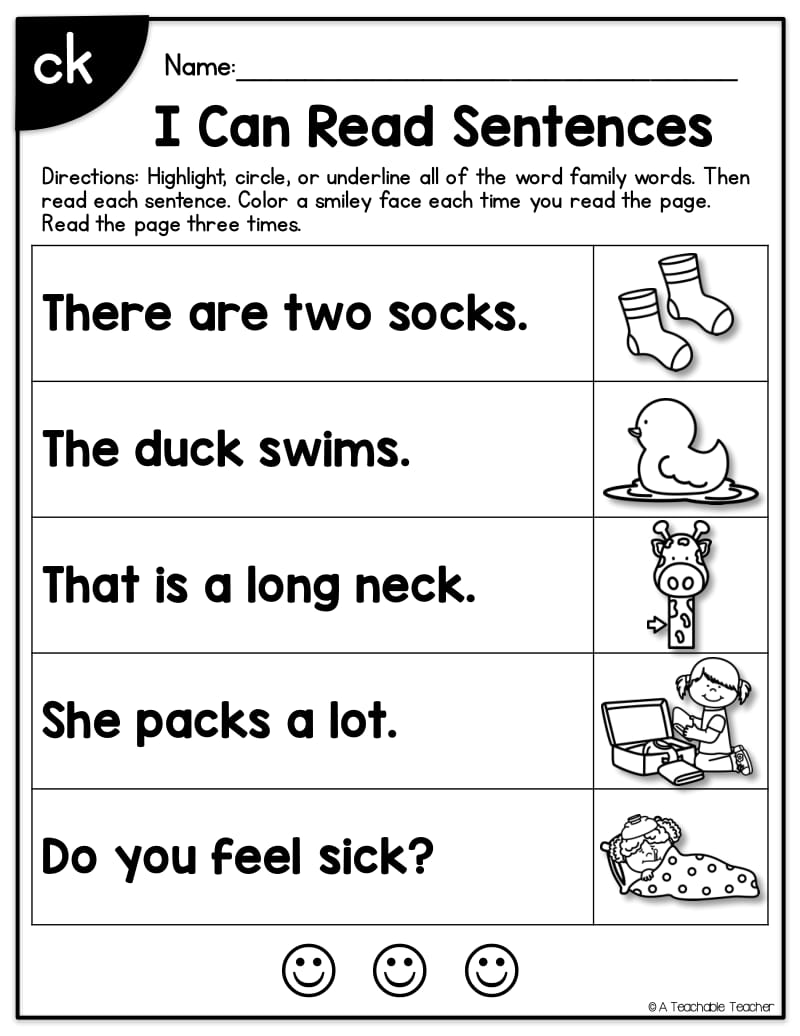 I can read phonics sentencesPhonics Sentences Blends and Digraphs_第3页