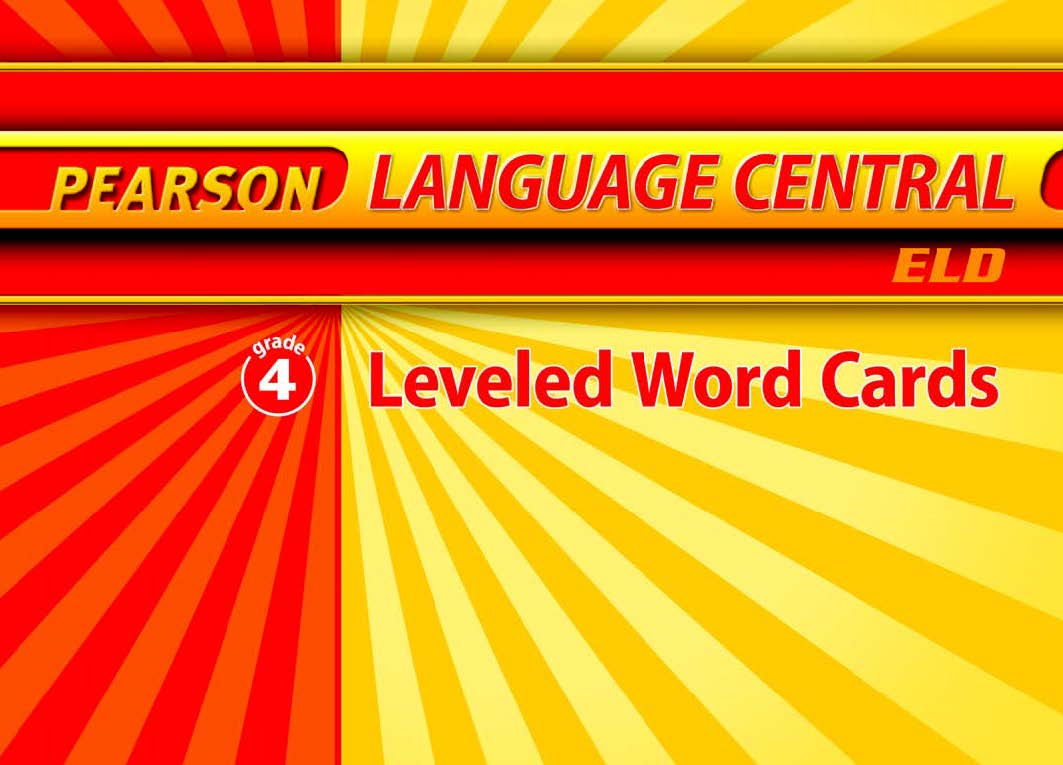 培生单词闪卡 G1-G4 Leveled Word Cards 1260张PDF电子版可高清打印