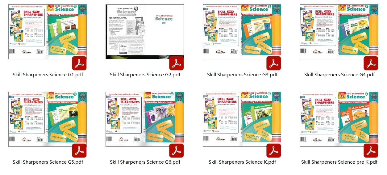 8册Skill Sharpeners 技能铅笔刀系列PDF电子版高清可打印