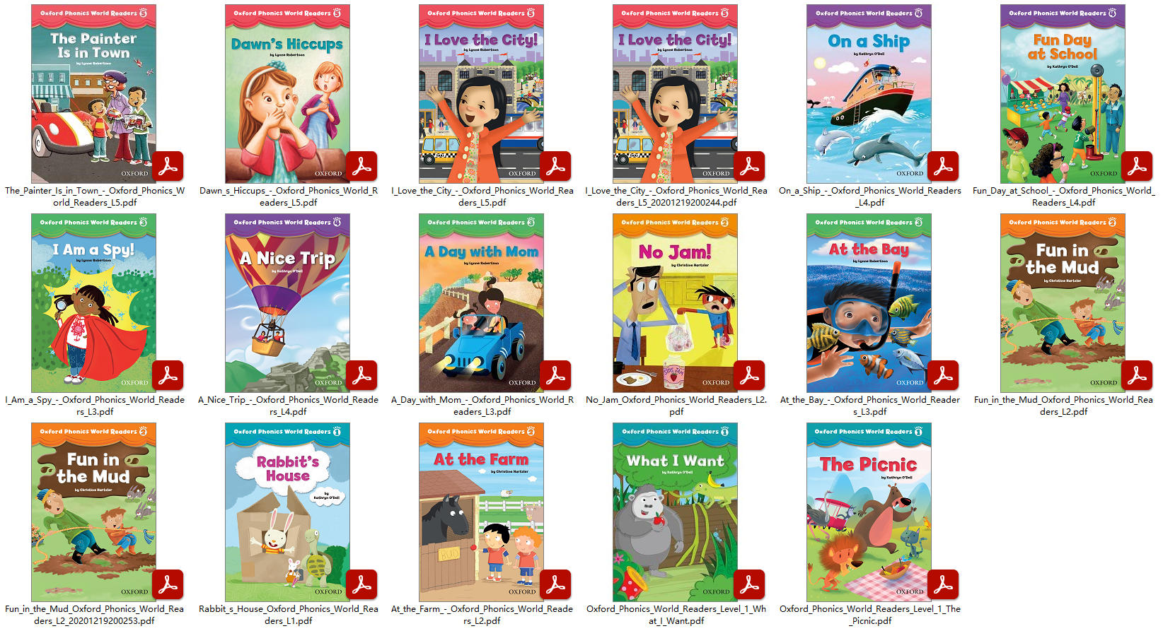 Oxford Phonics World Readers【1-5级PDF电子书+MP3音频】百度网盘分享