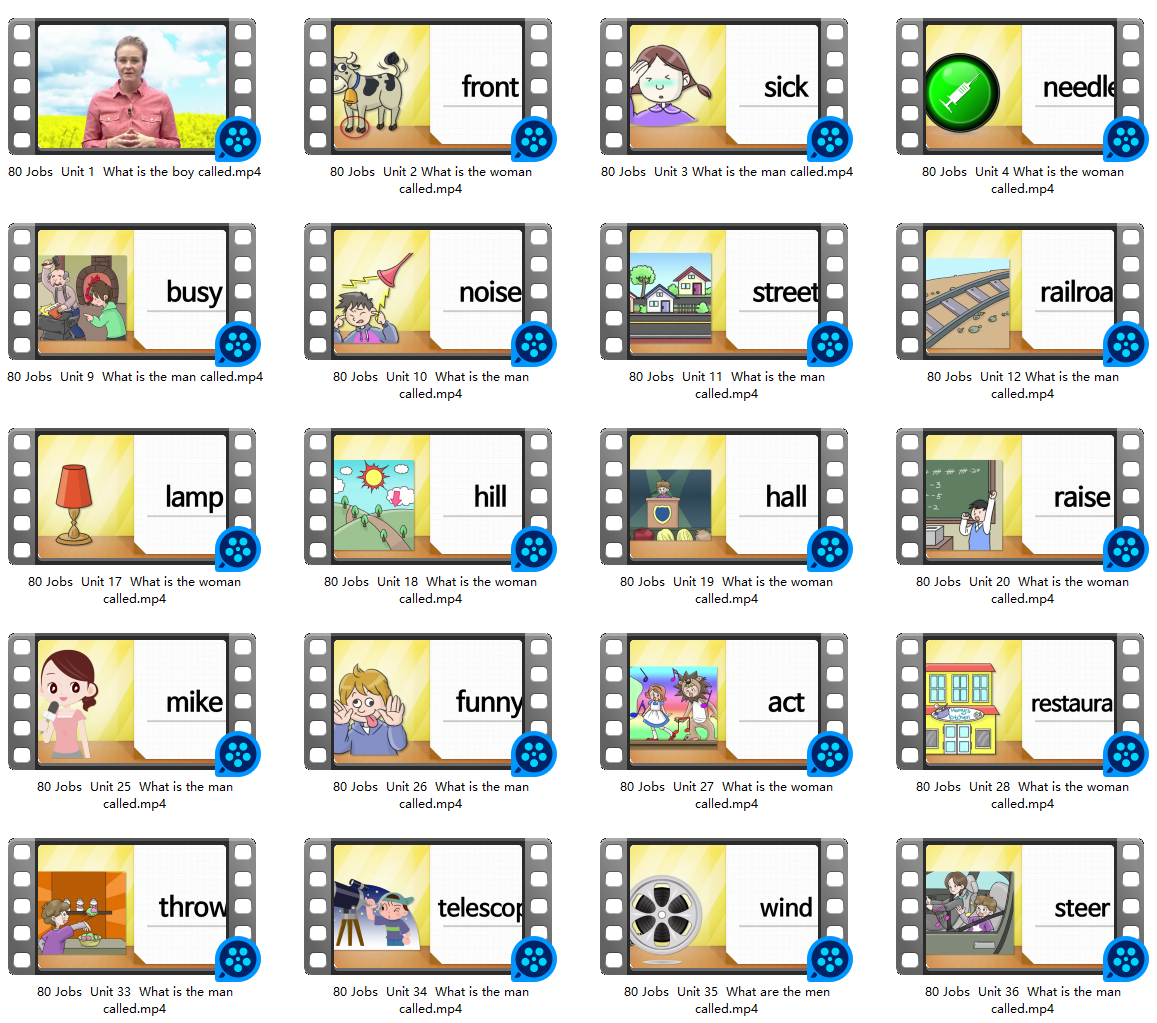 295集1000听力词汇视频课【小学~视频】