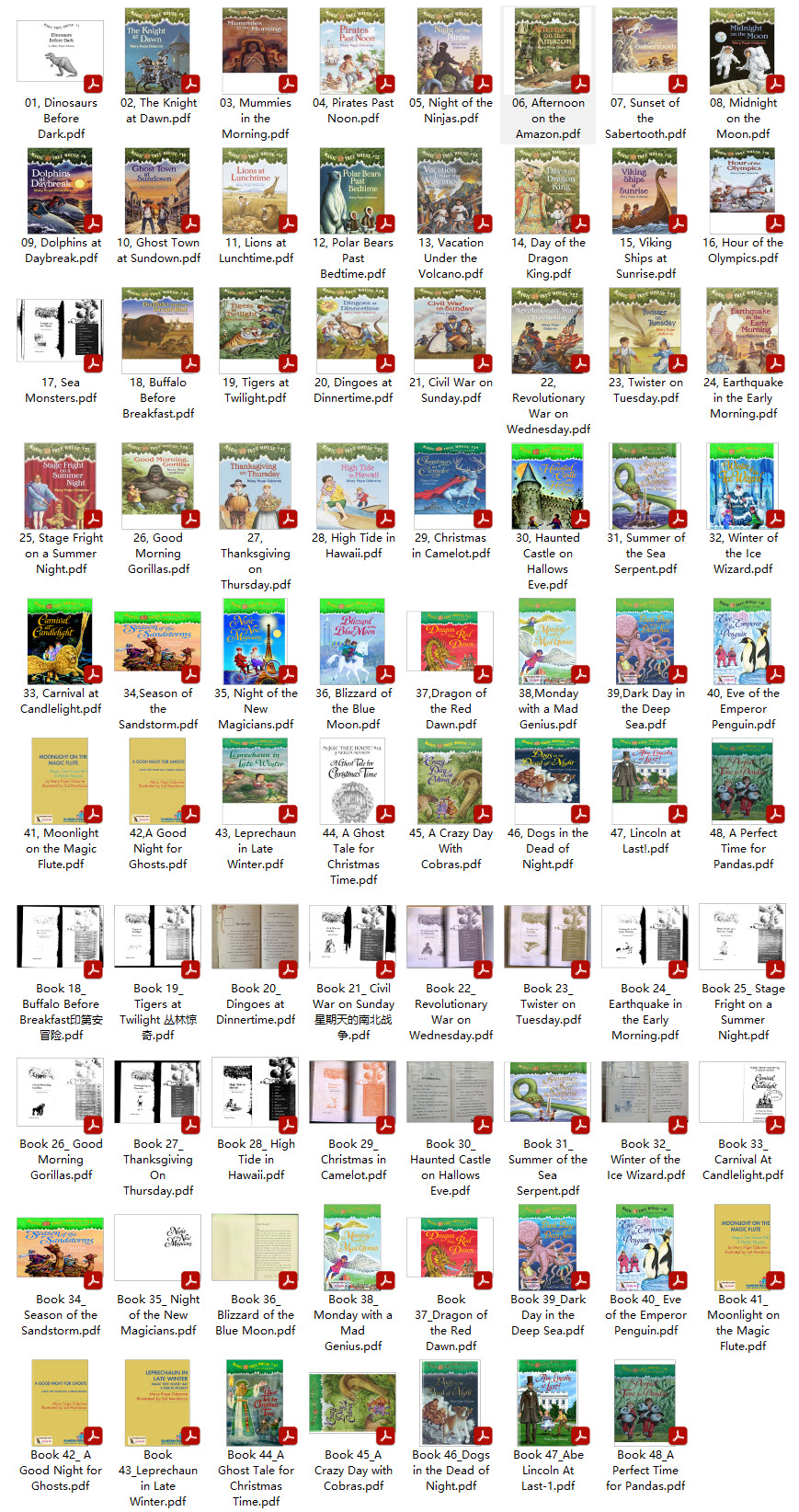 Magic tree house 神奇树屋【1－48PDF点读版】PDF高清电子版