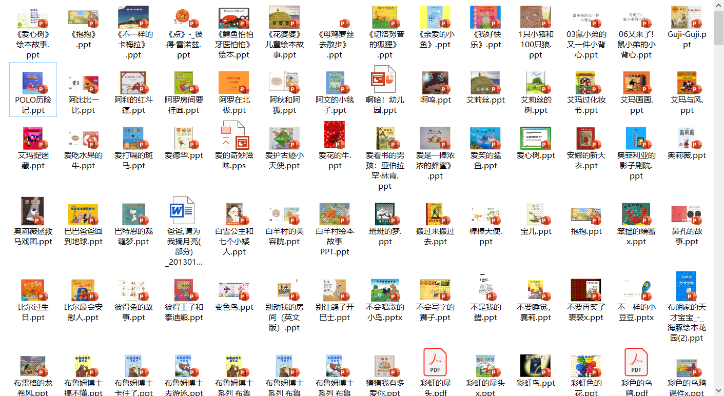 400个PPT格式高清中文绘本幼儿故事启蒙气质培养必备分享