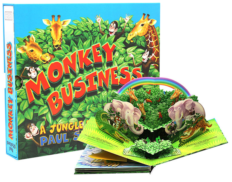 MONKEY BUSINESS小猴琪琪的秘密纯英文版立体书|小达人智能点读包