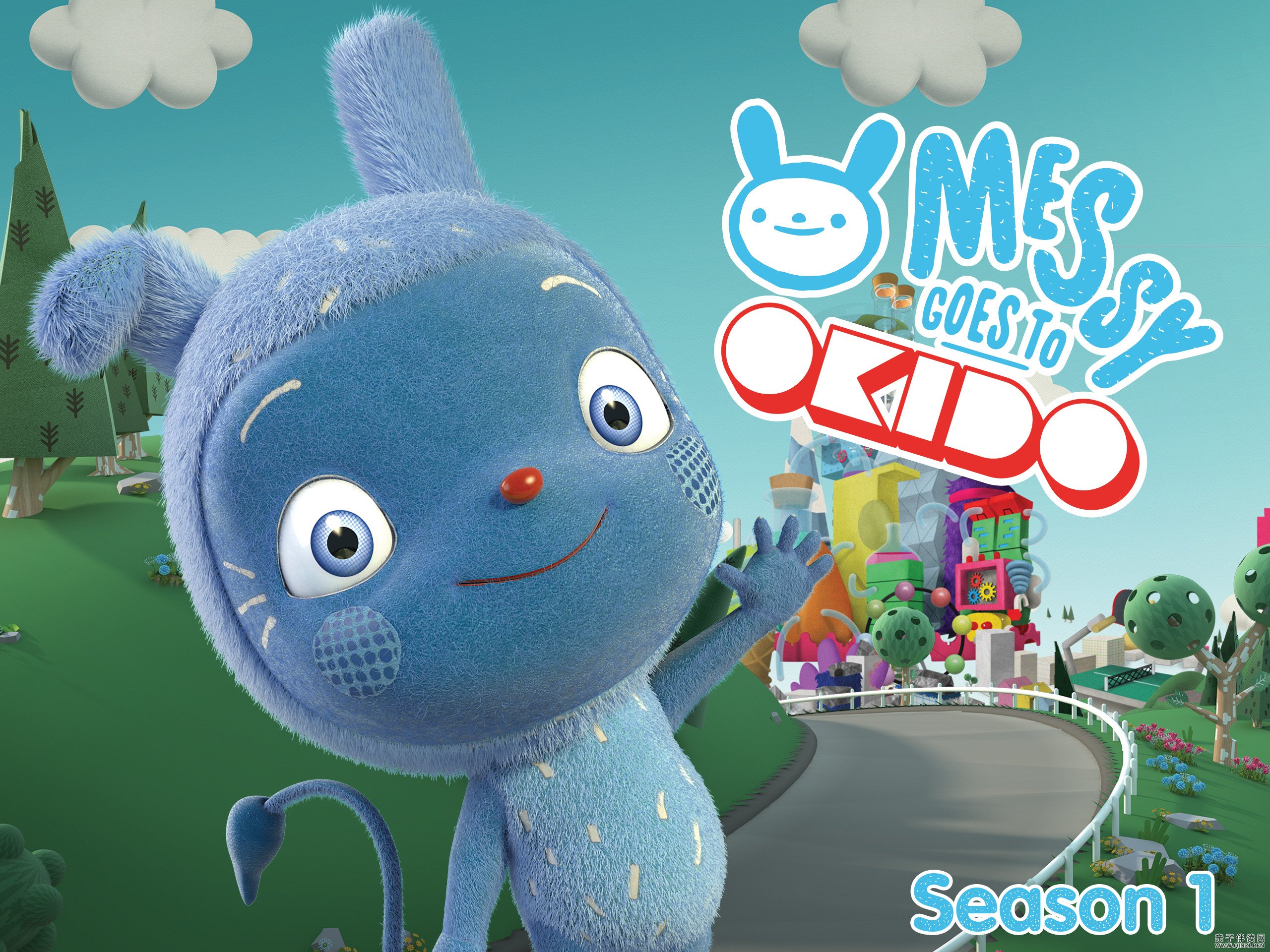 梅西去乐趣岛Messy Goes to OKIDO（BBC系列）52集高清动画片（英语+国语）+MP3音频+PDF电子杂志