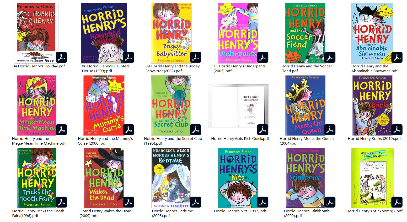 风靡世界30多年的儿童读物《Horrid Henry 》淘气包亨利桥梁书音频 + 动画片（1-5季）+电影(2部)