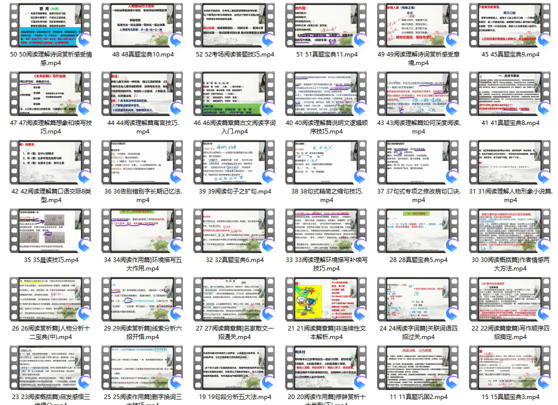 肖书媛老师全集（满分作文 阅读满分 学霸技巧）