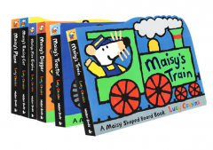 Maisy 小鼠波波 交通工具造型儿童绘本纸板书 6册（龙猫英语+女声）