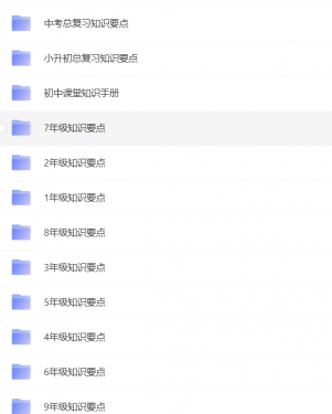  1~9年级知识点+易错点汇总