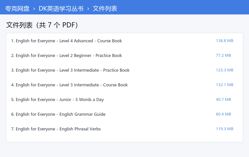 文件列表