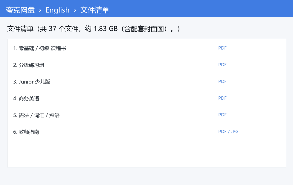 文件列表