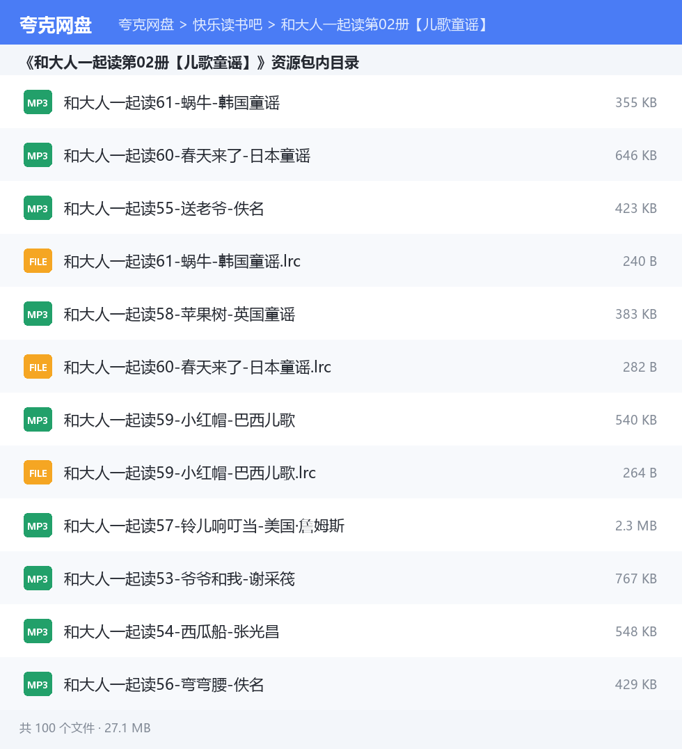 快乐读书吧 资源文件清单