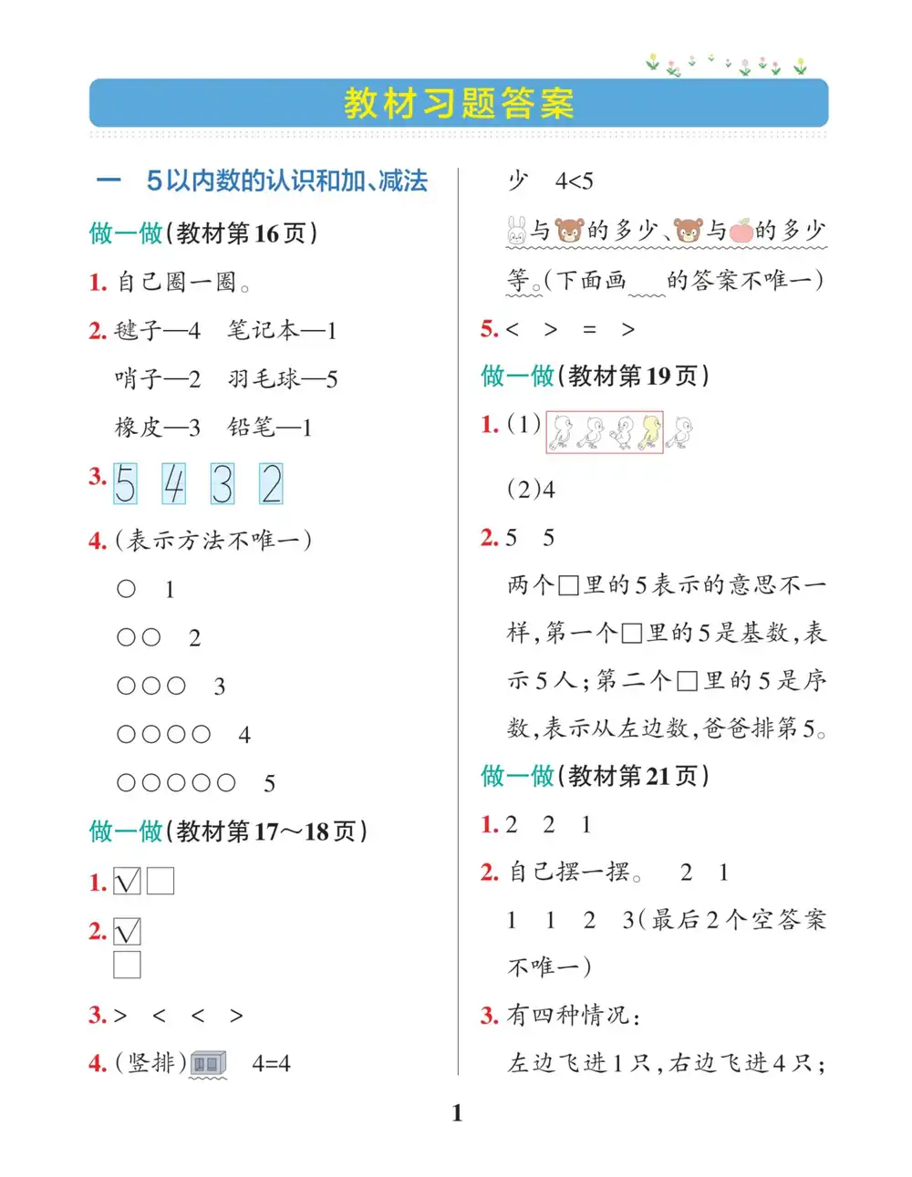 小学全科《课后习题答案》大合集 资料内页（PDF 第 4 页）