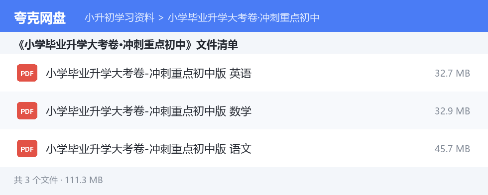 文件目录清单