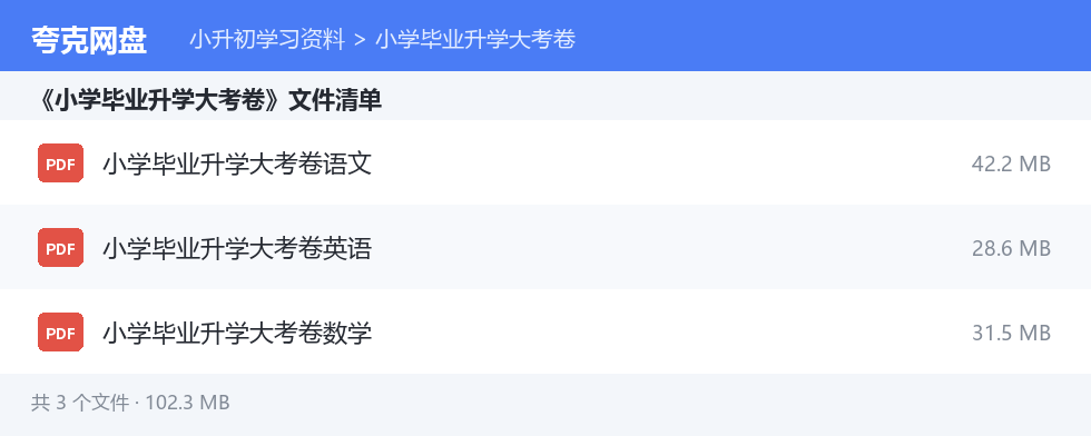 文件目录清单