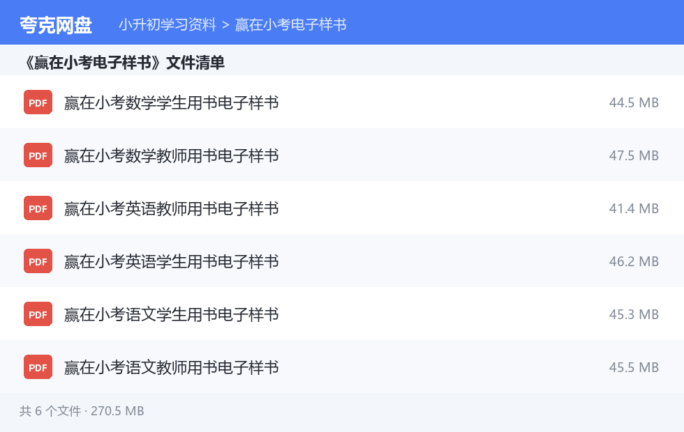 文件目录清单