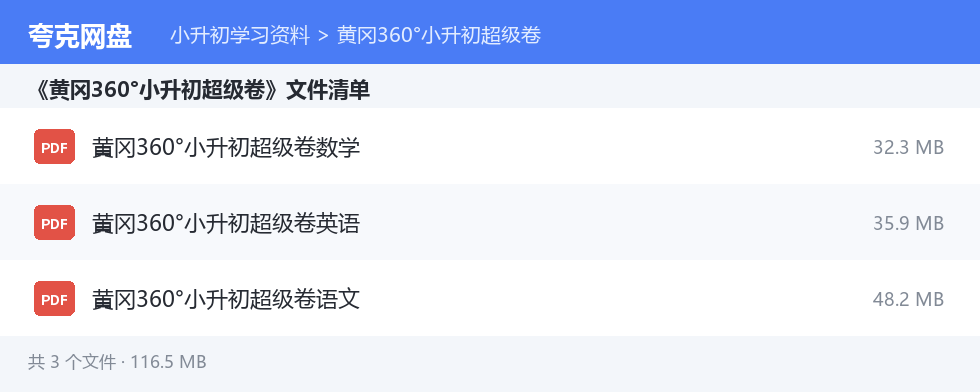 文件目录清单
