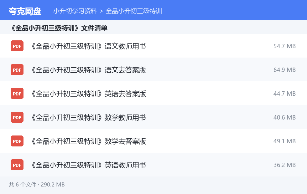 文件目录清单