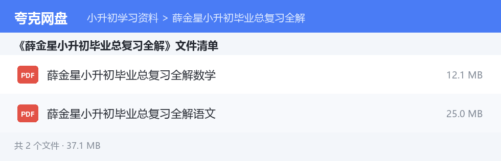 文件目录清单