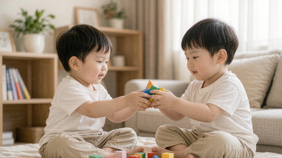 孩子把绘本里学到的分享,用在了和小朋友一起玩的时候